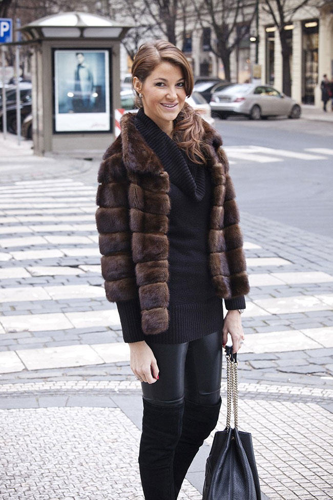 fur in the news, fur street style. fur coat