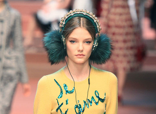 fur in the news2, dolce gabbana, fur headphones, fur accessory