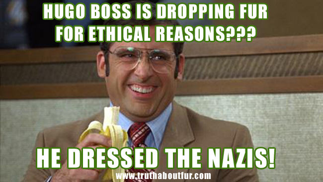 animal rights, fur, hugo boss, nazi