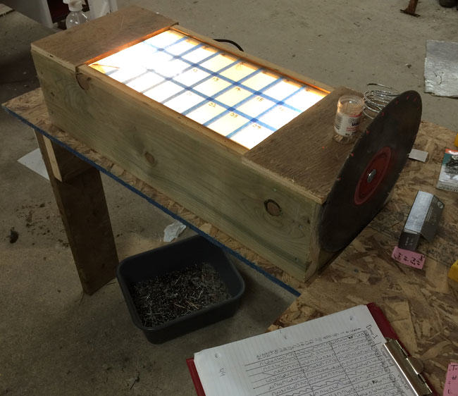 light box, blood sample, mink farm