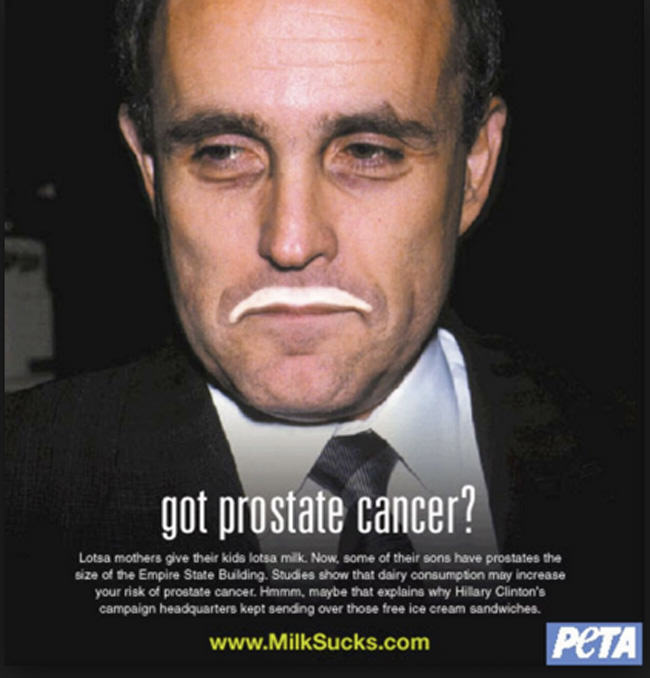 violence against women, peta, fur, Rudy Giuliani