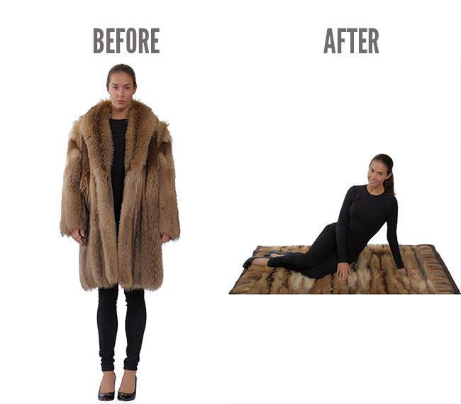 recycled fur, fashion, remodelling, fur coat, old