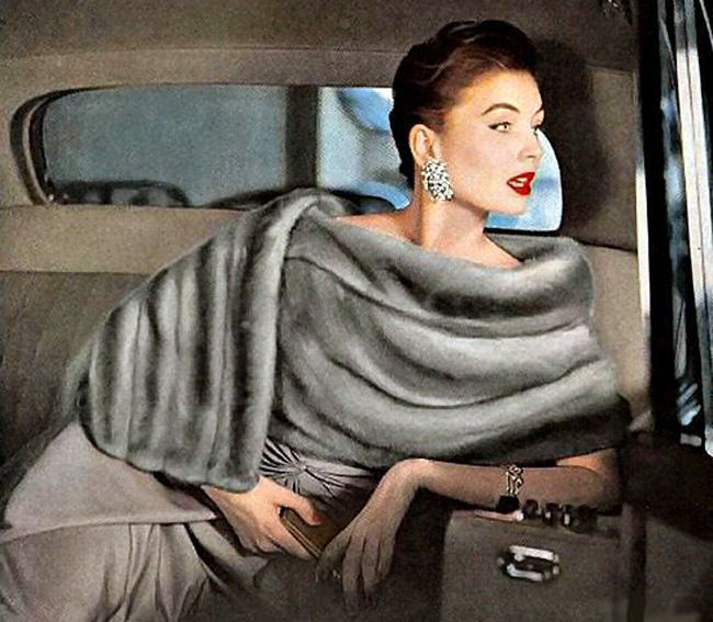 Suzy Parker, vintage fur