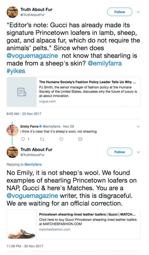 vogue does not understand sheep fur