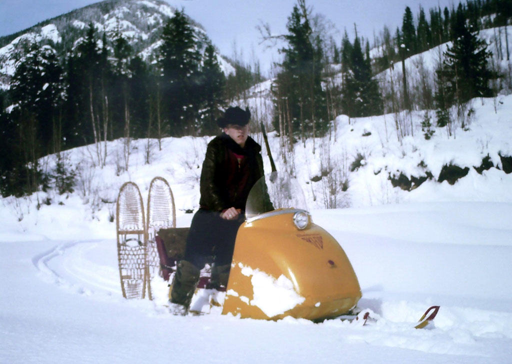 snowmobiles were once rare on a trapline