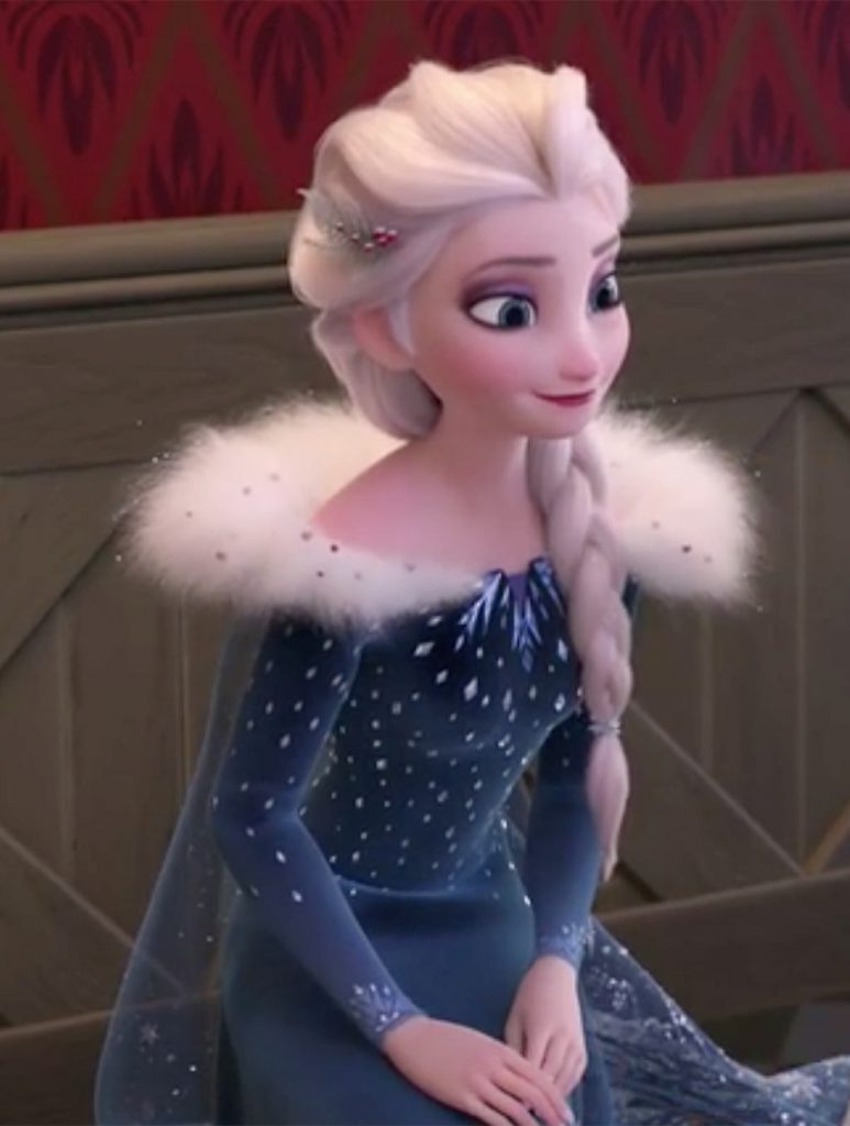 queen elsa in cartoon fur