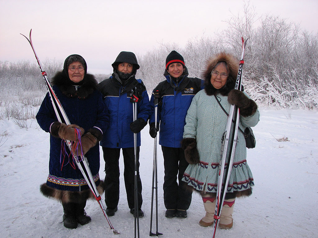Sharon and Shirley Firth in Aklavik