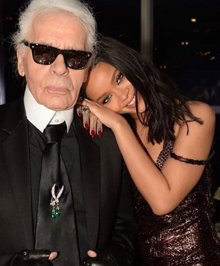 Karl Lagerfeld and Rihanna