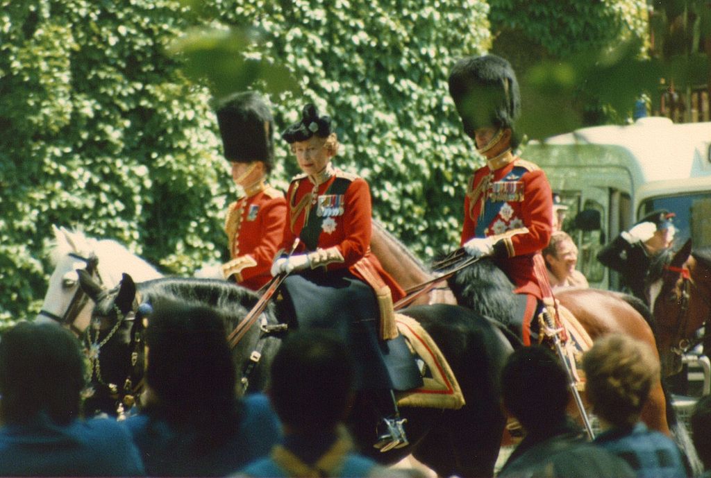 Queen Elizabeth at Trooping the Colour 1986