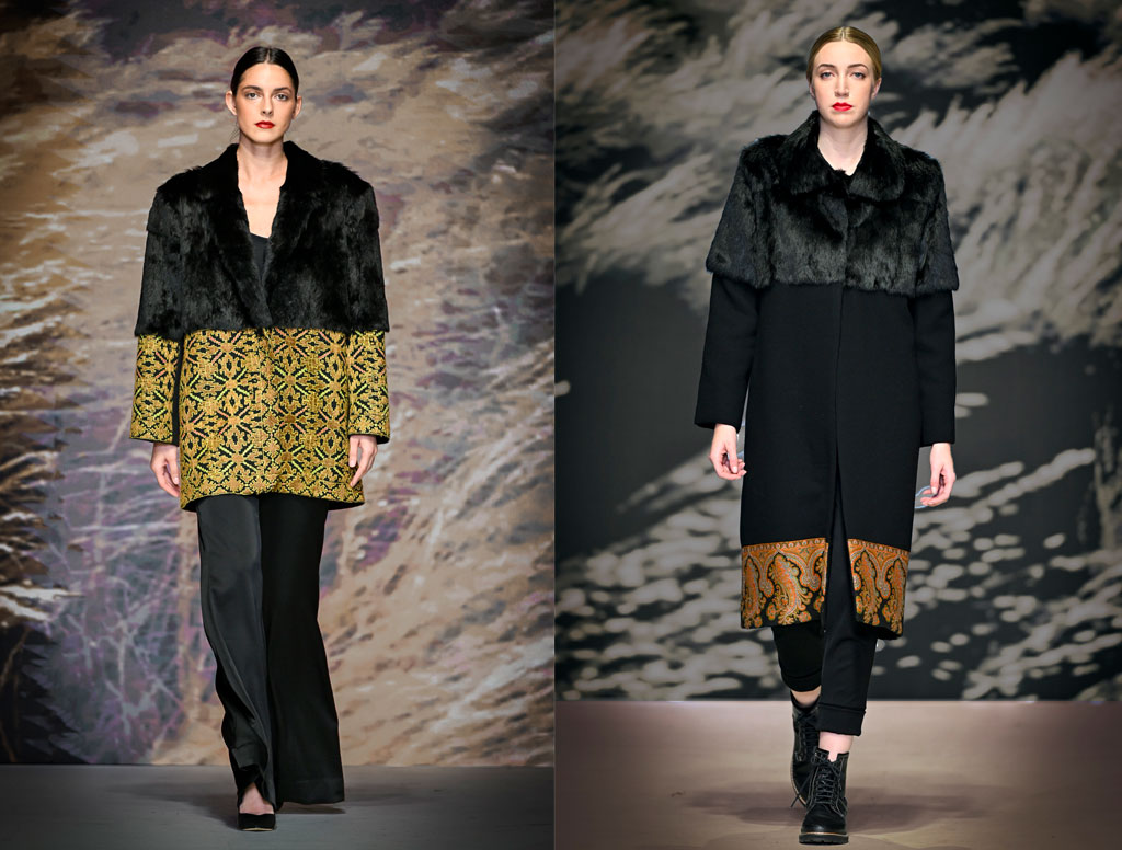 Lapin mixes exotic fabrics and rabbit fur